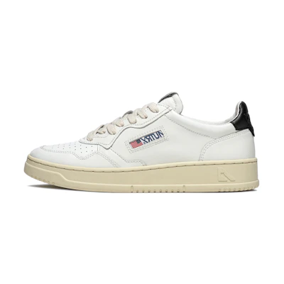 AUTRY Medalist Low Leather 'White Black'