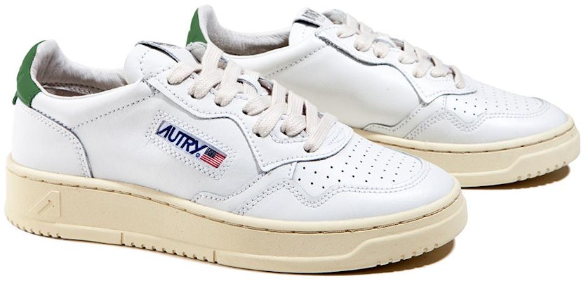 AUTRY Medalist Low Leather 'White Green' AULM-LL20 Order AUTRY Medalist Low Leather 'White Green' AULM-LL20