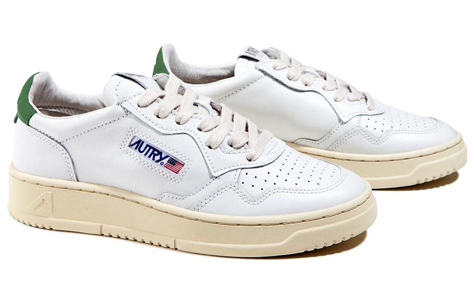 Order AUTRY Medalist Low de Cuero 'Blanco Verde' AULM-LL20