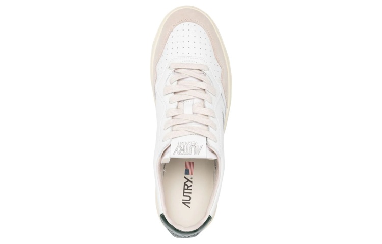 AUTRY Medalist Low Leather and Suede 'White Beige Black' 圖 4