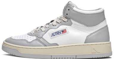 AUTRY Medalist Mid Bicolor 'White Grey' AUMM-WB10 AUTRY Medalist Mid Bicolor 'White Grey' AUMM-WB10