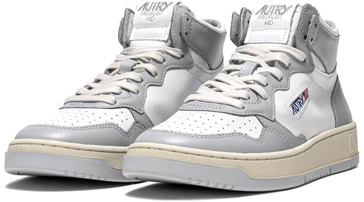 AUTRY Medalist Mid Bicolor 'White Grey' AUMM-WB10 Order AUTRY Medalist Mid Bicolor 'White Grey' AUMM-WB10