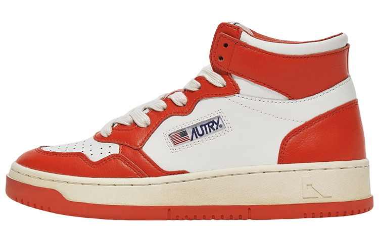AUTRY Mid-Top Lace-Up 'Orange Fashion'