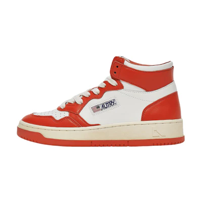 AUTRY Mid-Top Lace-Up 'Orange Fashion'