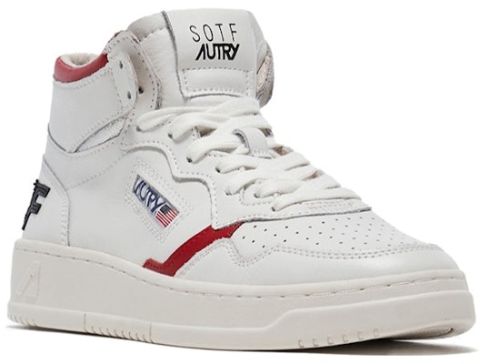 AUTRY Mid-Top Lace-Up 'White Red' AUMM-STF1 Order AUTRY Mid-Top Lace-Up 'White Red' AUMM-STF1
