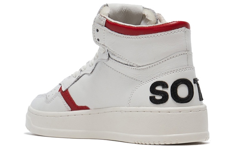 Lookbook AUTRY Mid-Top Cordones 'Blanco Rojo' AUMM-STF1