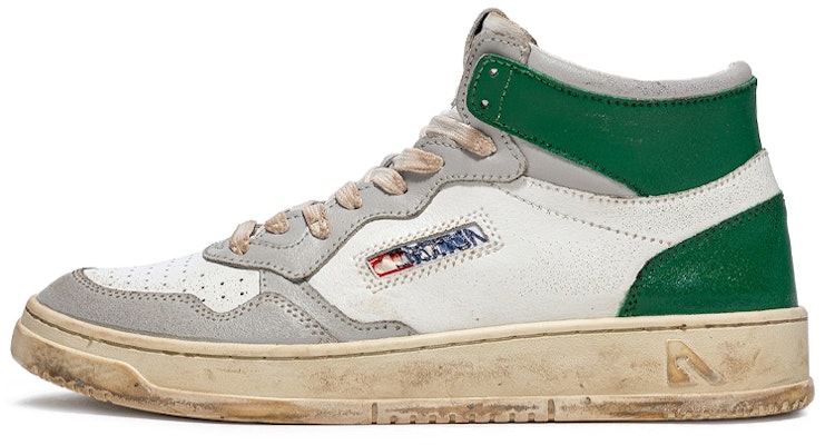 AUTRY Mid-Top Leather Sneaker 'White Grey Green' AVMM-SV02 Buy AUTRY Mid-Top Leather Sneaker 'White Grey Green' AVMM-SV02