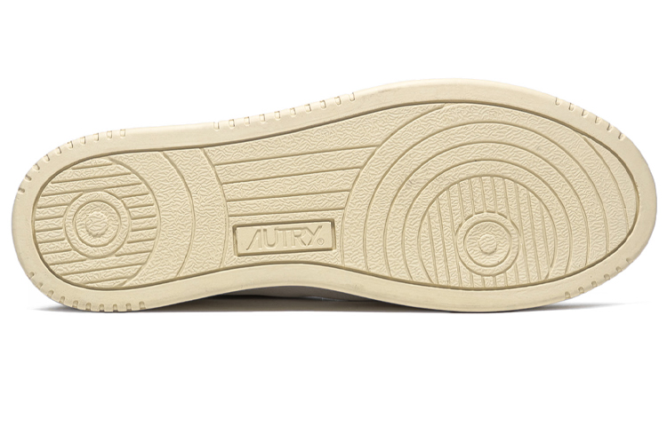 AUTRY Mid Top Leather Sneakers 'White Grey Blue' 圖 4