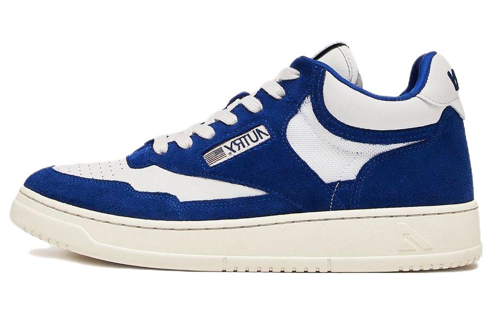 AUTRY Mid Top Sneaker 'White Blue' AOMM-CE16