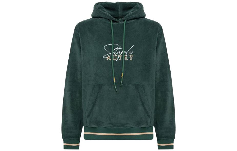 AUTRY Oversized Hoodie Green Long Sleeve Pullover SWJM2729