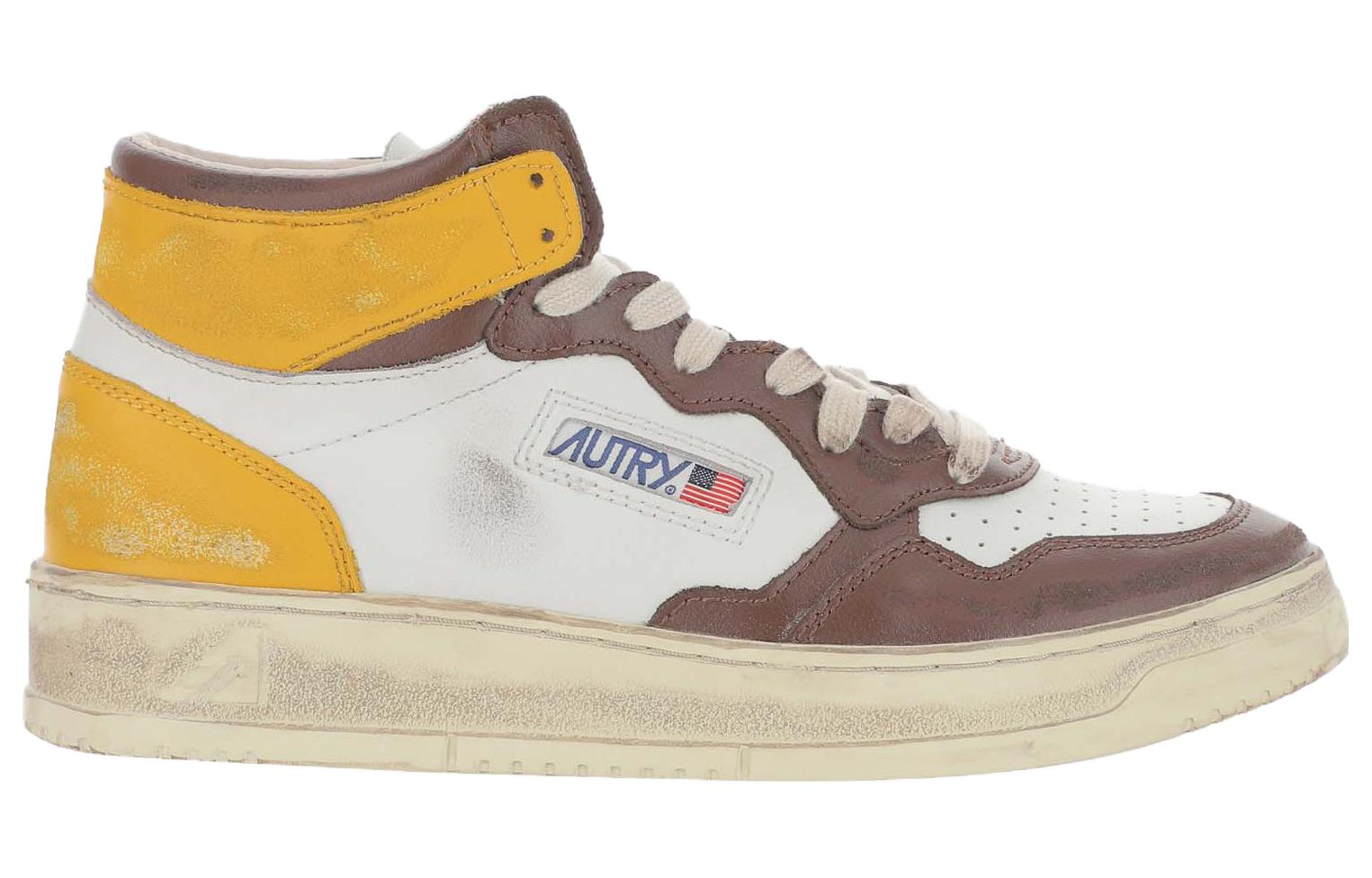 AUTRY Sneakers 'White Brown Yellow Distressed' 圖 2