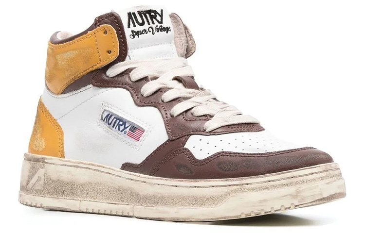 AUTRY Sneakers 'White Brown Yellow Distressed' 圖 3