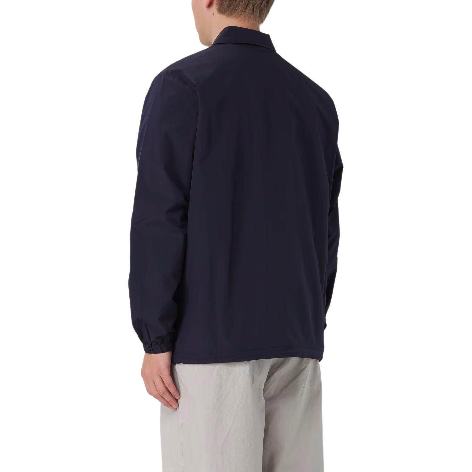 AUTRY Solid Button-Up Collared Jacket Blue Long-Sleeve Outerwear JAPM547B 圖 4