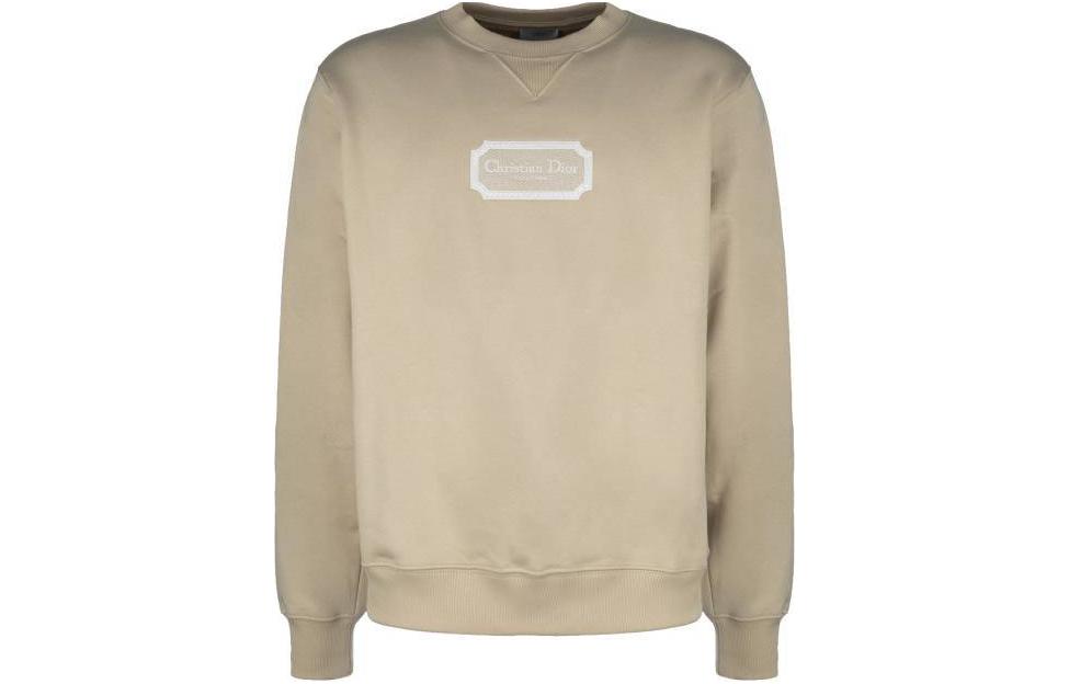 AUTRY Solid Color Casual Crewneck Long Sleeve Pullover Sweatshirt Khaki 343J694A0531-180