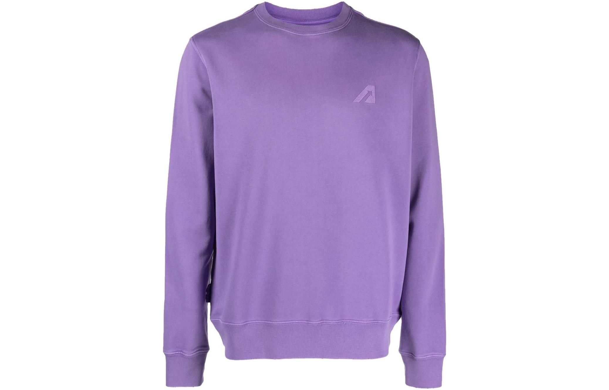 AUTRY Solid Color Crewneck Long Sleeve Sweatshirt Light Purple SWSM2546