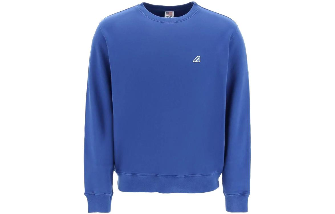 AUTRY Solid Color Crewneck Long Sleeve Sweatshirt Blue 231318UFE000002BLUE