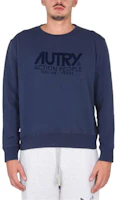 AUTRY Solid Color Logo Print Sweatshirt - Blue SWIM1575 AUTRY Solid Color Logo Print Sweatshirt - Blue SWIM1575