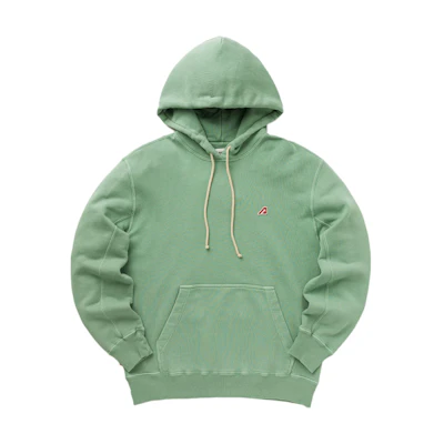 AUTRY Solid Color Loose Fit Hoodie Green HOEM418T