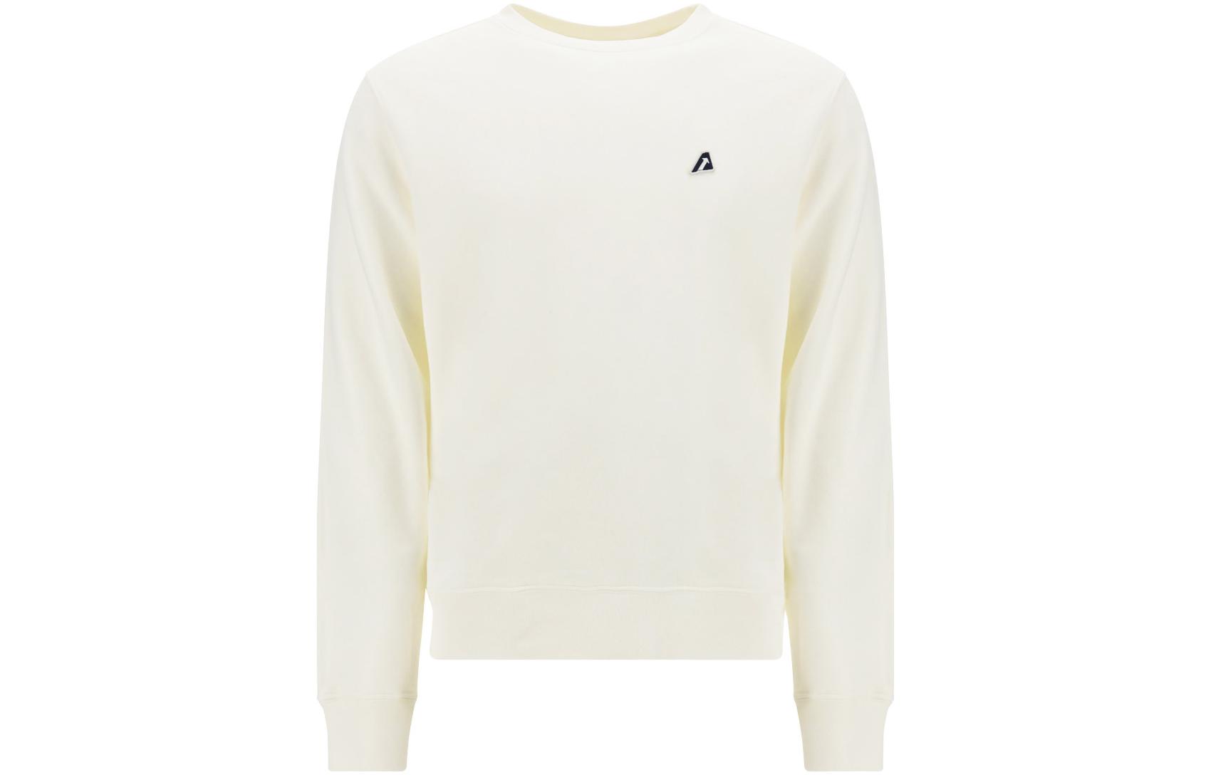 AUTRY Solid Color Oversized Crewneck Sweatshirt White SWIM2351WHITE
