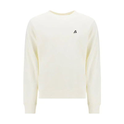 AUTRY Solid Color Oversized Crewneck Sweatshirt White SWIM2351WHITE