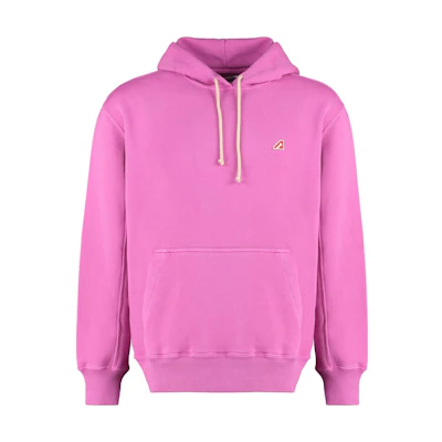 AUTRY Solid Color Pink Drawstring Hoodie HOEM418F