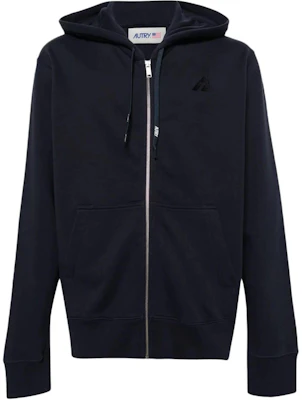 AUTRY Solid Color Zip Hoodie Jacket - Navy Blue HOPM574B Buy AUTRY Solid Color Zip Hoodie Jacket - Navy Blue HOPM574B