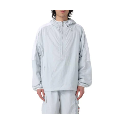 AUTRY Solid Ivory White Long-Sleeve Hoodie Zip-Up Jacket JAPM551C
