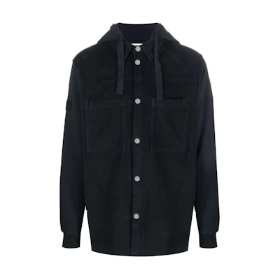 AUTRY Solid Navy Blue Hooded Jacket STVM447B