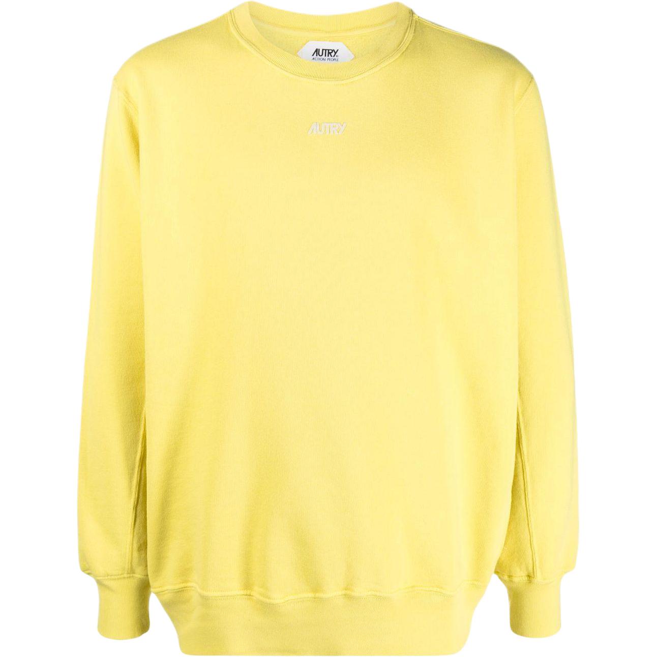 AUTRY Solid Pullover Long-Sleeve Sweatshirt Yellow SWBM416L