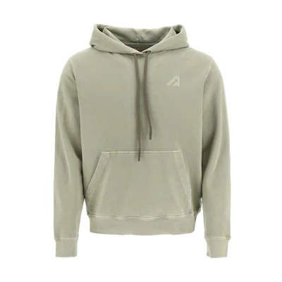 AUTRY SS23 Khaki Vintage Solid Pullover Hoodie 231318UFE000001LGREY