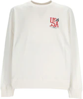 AUTRY SS23 White Unisex Oversized Crewneck Letter Print Long Sleeve Sweatshirt SWIM2321ACTIONWHITE AUTRY SS23 White Unisex Oversized Crewneck Letter Print Long Sleeve Sweatshirt SWIM2321ACTIONWHITE