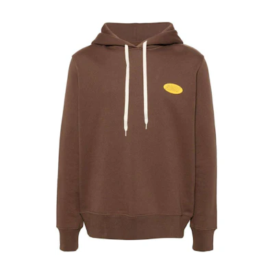 AUTRY SS24 Chocolate Brown Hoodie with Logo Print HOPM02JC