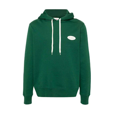 AUTRY SS24 Deep Green Hoodie with Logo Print HOPM02JV