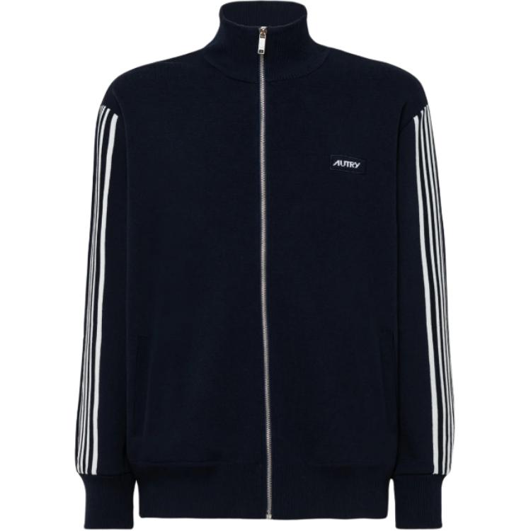 AUTRY Striped Zip-Up Track Jacket Blue JAPM528B