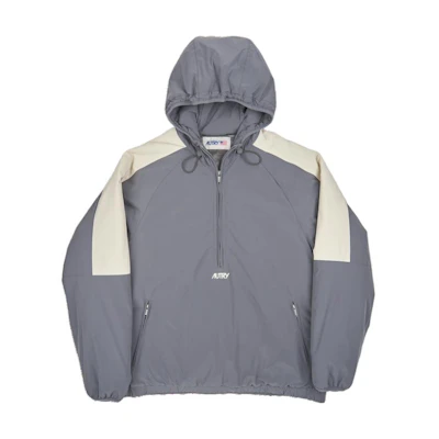AUTRY Unisex Pullover Hoodie Gray White Colorblock Long Sleeve ANPX46DL