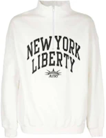 AUTRY White Crewneck Sweatshirt with Letter Print Design SWLM1611 AUTRY White Crewneck Sweatshirt with Letter Print Design SWLM1611