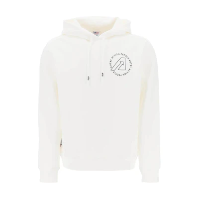AUTRY White Hoodie with Logo Print and Long Sleeves HOIM414W