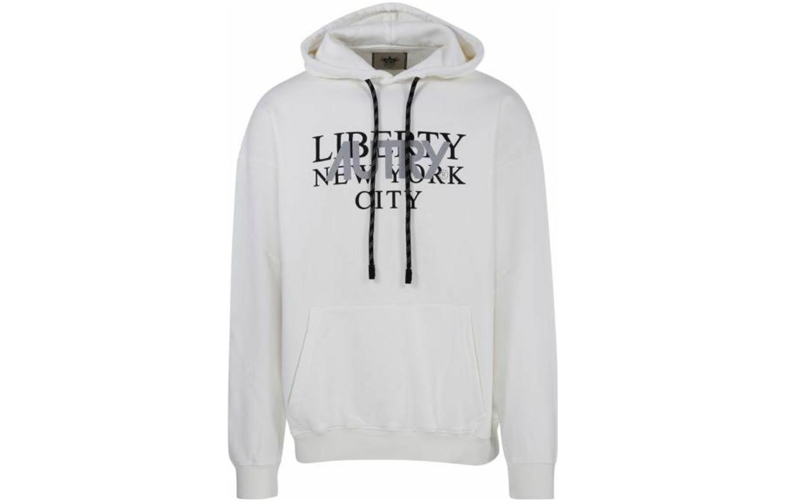 AUTRY White Hoodie with Logo Print Long Sleeve HOLM1631