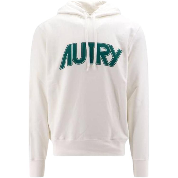 AUTRY White Lettering Hoodie Long Sleeve HOPM5-08W