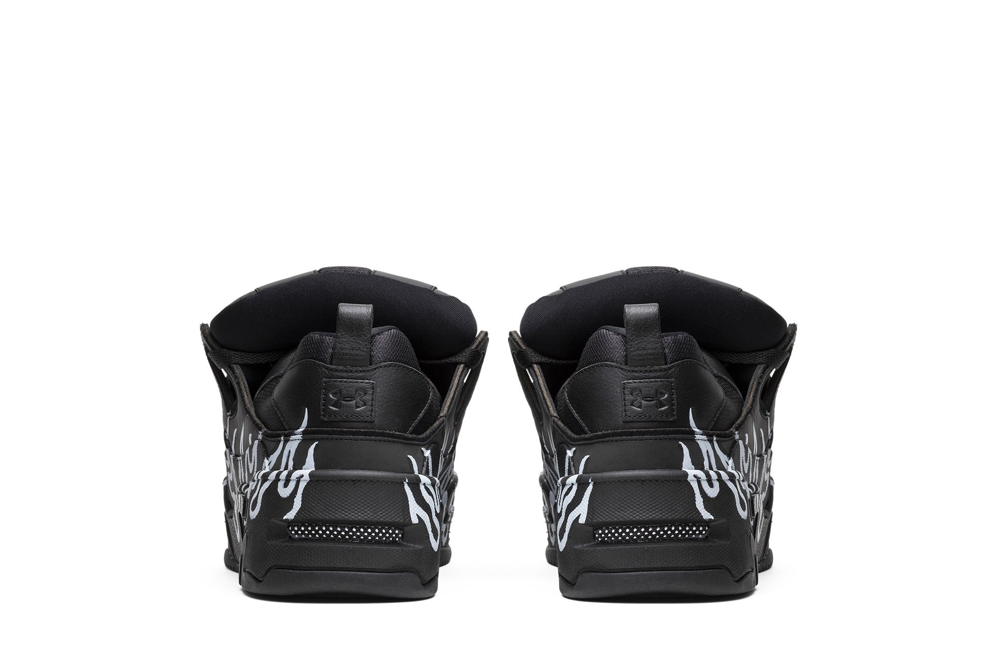 Details for AWGE x Under Armour SRLo ''Triple Black Flame Edition'' Schwarz Flammen Sneaker 3021559-002-FE