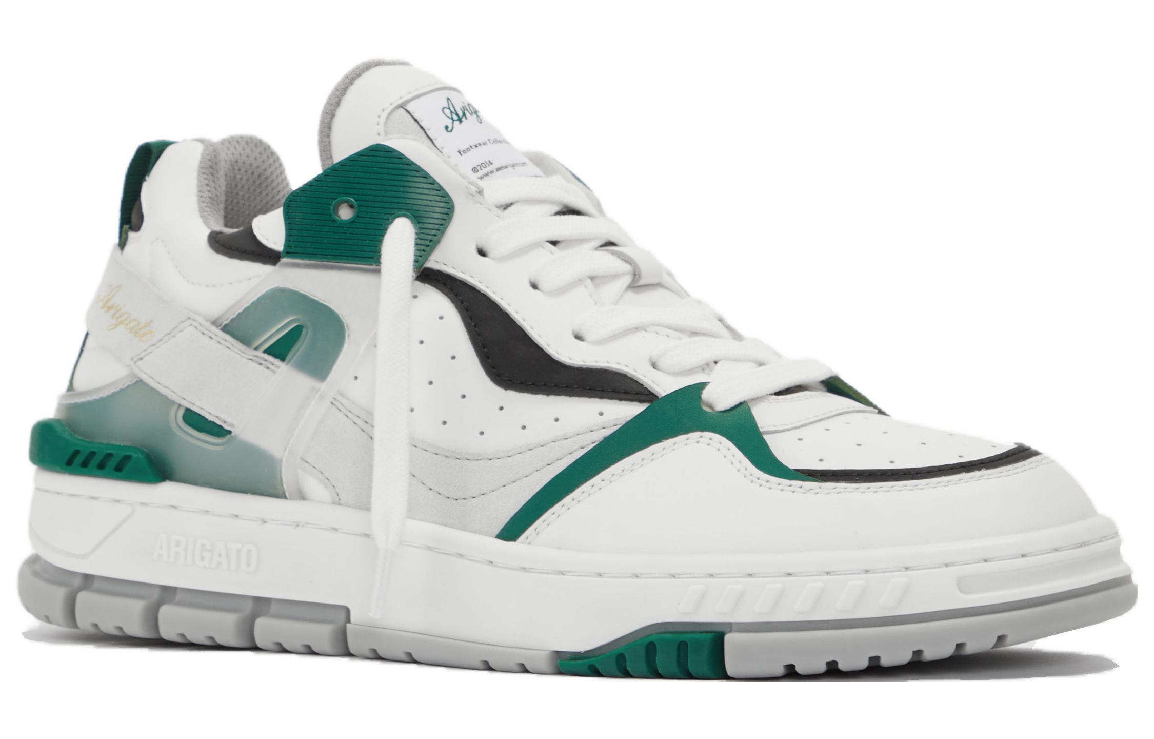 Order Axel Arigato Astro 皮革系带圓頭舒適時尚板鞋 男款 白綠色