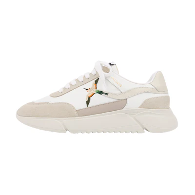 Axel Arigato Genesis 'Striped Hummingbird Embroidery White Beige'