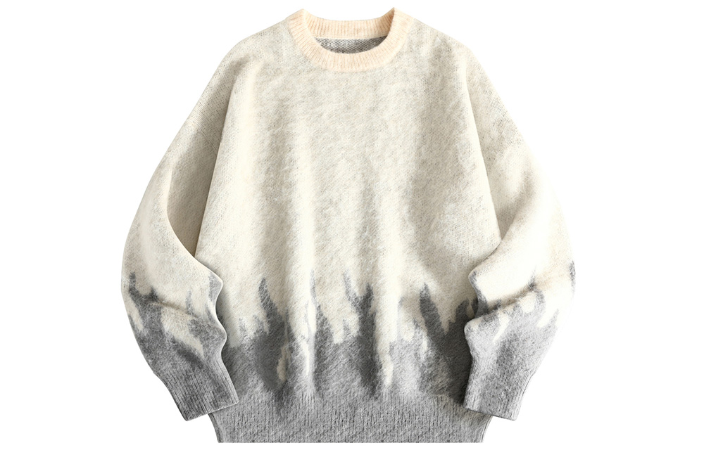BABUGGE Flame Pattern Knit Pullover Sweater Unisex - Fall Collection. BPMYZ23041644-1