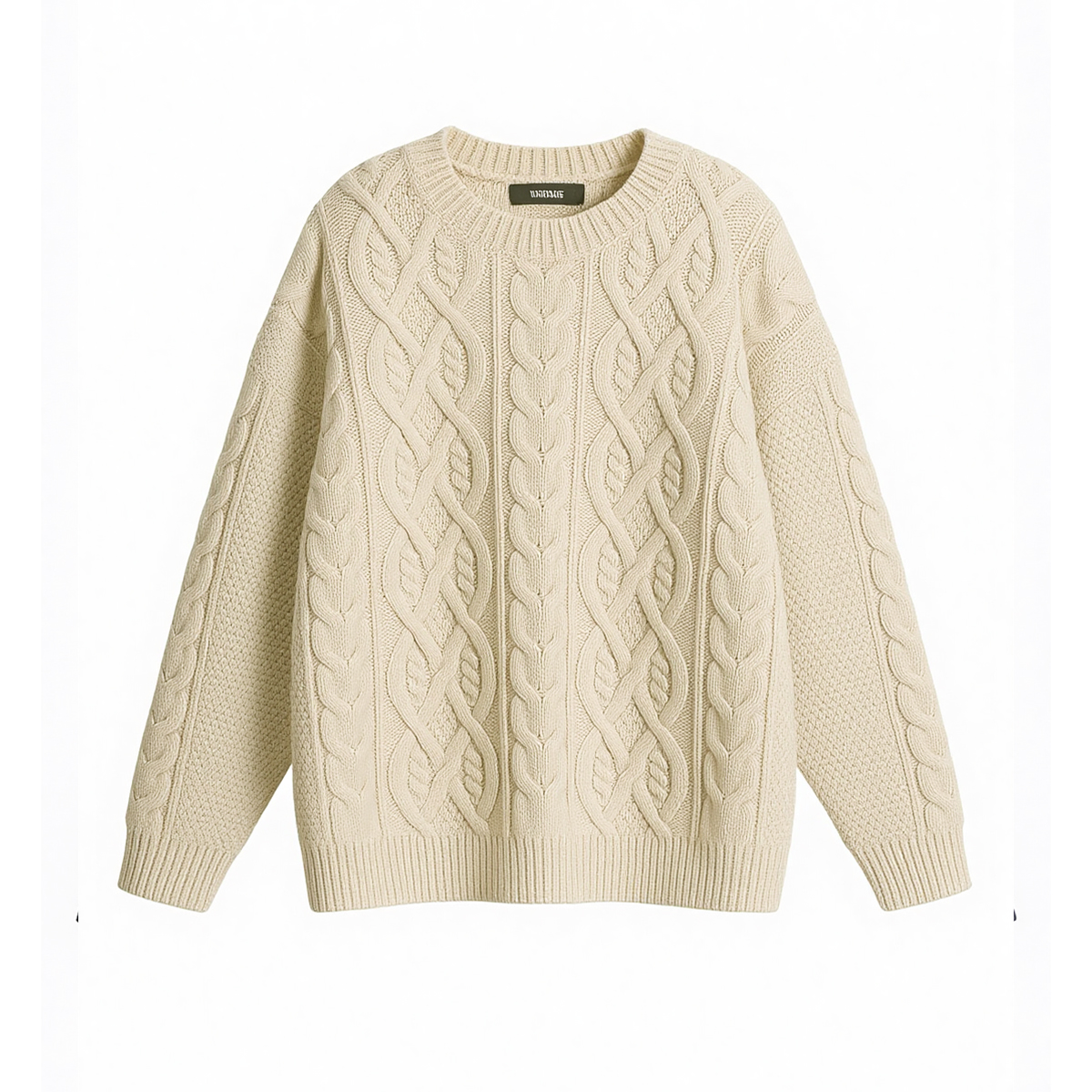 BABUGGE Unisex Retro Loose Knit Crewneck Sweater - Casual Streetwear Style BPMYL23308