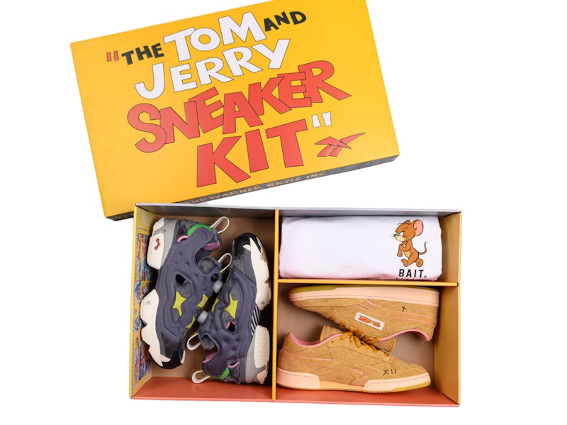 Bait x Tom & Jerry x Reebok Instapump Fury/Club C Revenge 'Sneaker Kit' TOMJERRY2PACK