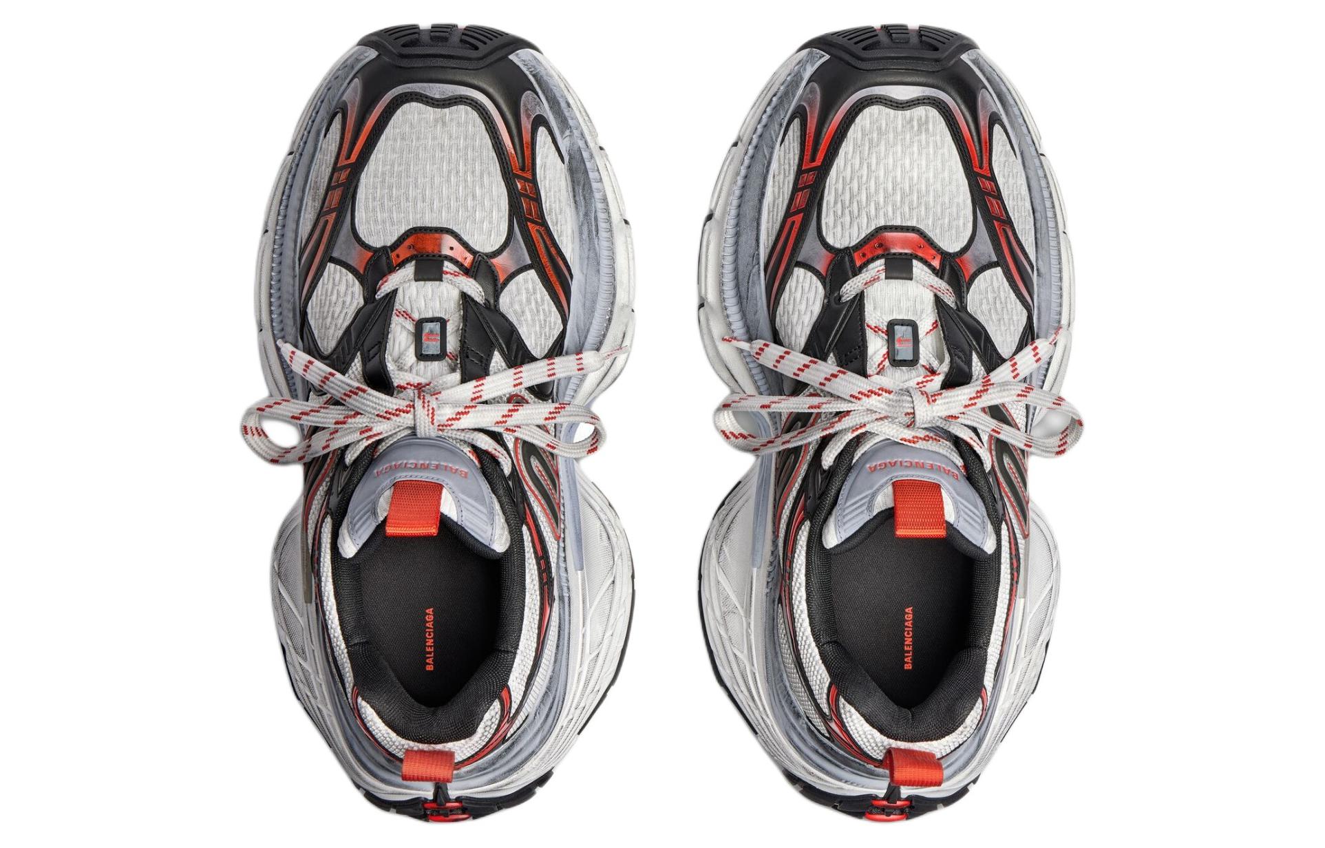 Details for Balenciaga 10XL Sneaker 'Worn-Out - Grey White Red' 792779-W2MV2-1960