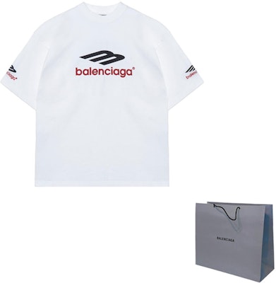 Camiseta Blanca Oversize Unisex Balenciaga 3B Sports Icon FW23 con Logo Bordado. 764235TPVD79065 Shop Camiseta Blanca Oversize Unisex Balenciaga 3B Sports Icon FW23 con Logo Bordado. 764235TPVD79065