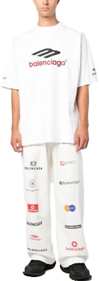 Camiseta Blanca Oversize Unisex Balenciaga 3B Sports Icon FW23 con Logo Bordado. 764235TPVD79065 Purchase Camiseta Blanca Oversize Unisex Balenciaga 3B Sports Icon FW23 con Logo Bordado. 764235TPVD79065