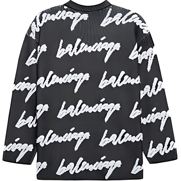 Lookbook 발렌시아가 3D 그래피티 로고 크루넥 스웨터 블랙 625985T31801070