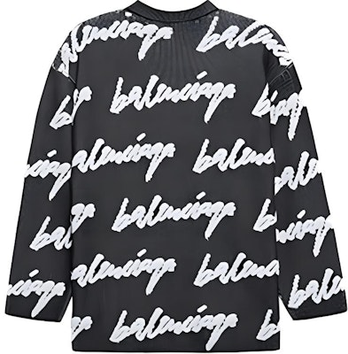 巴黎世家3D涂鸦标志圆领毛衣黑色 625985T31801070 Lookbook 巴黎世家3D涂鸦标志圆领毛衣黑色 625985T31801070